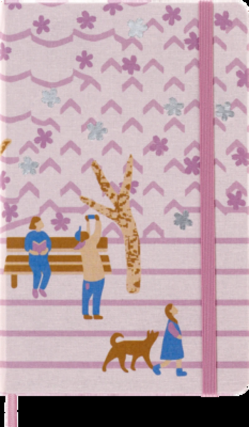 Moleskine Limited Edition Notebook Sakura, Large, Plain, Bench, Canvas Hard Cover (5 x 8.25)