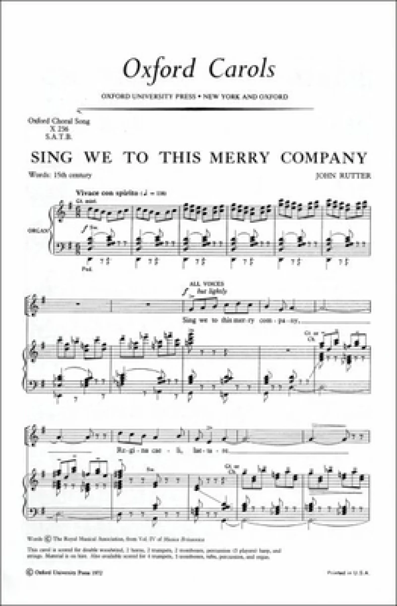 Sing we to this merry company