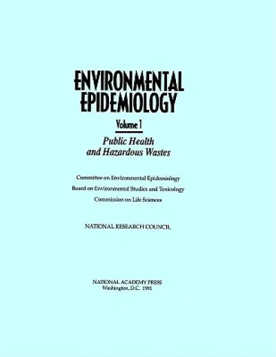 Environmental Epidemiology, Volume 1