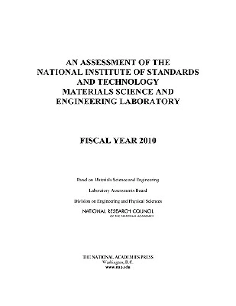 An Assessment of the National Institute of Standards and Technology Materials Science and Engineering Laboratory