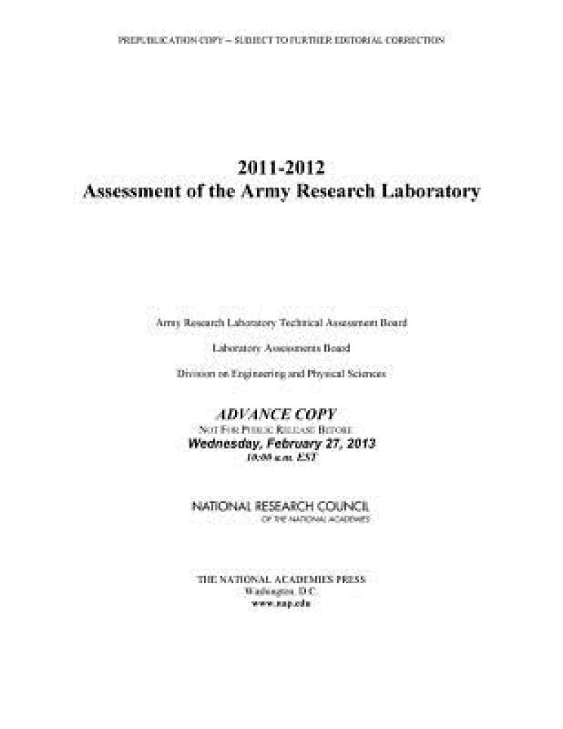 2011-2012 Assessment of the Army Research Laboratory