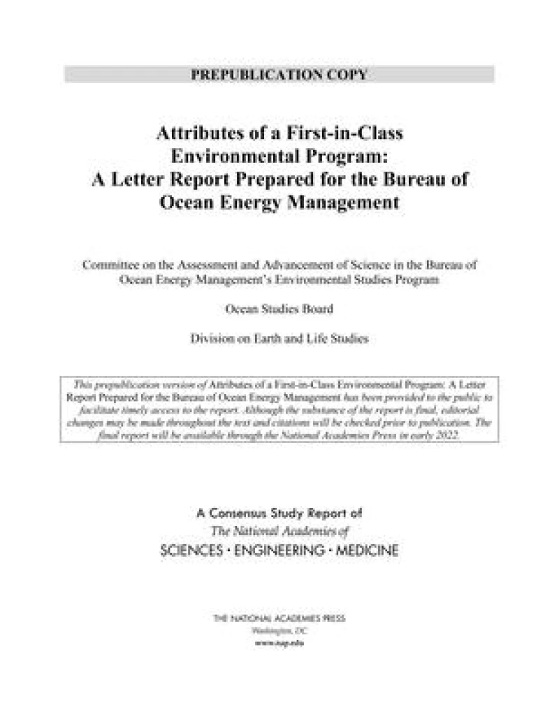 Attributes of a First-in-Class Environmental Program