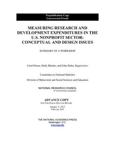 Measuring Research and Development Expenditures in the U.S. Nonprofit Sector