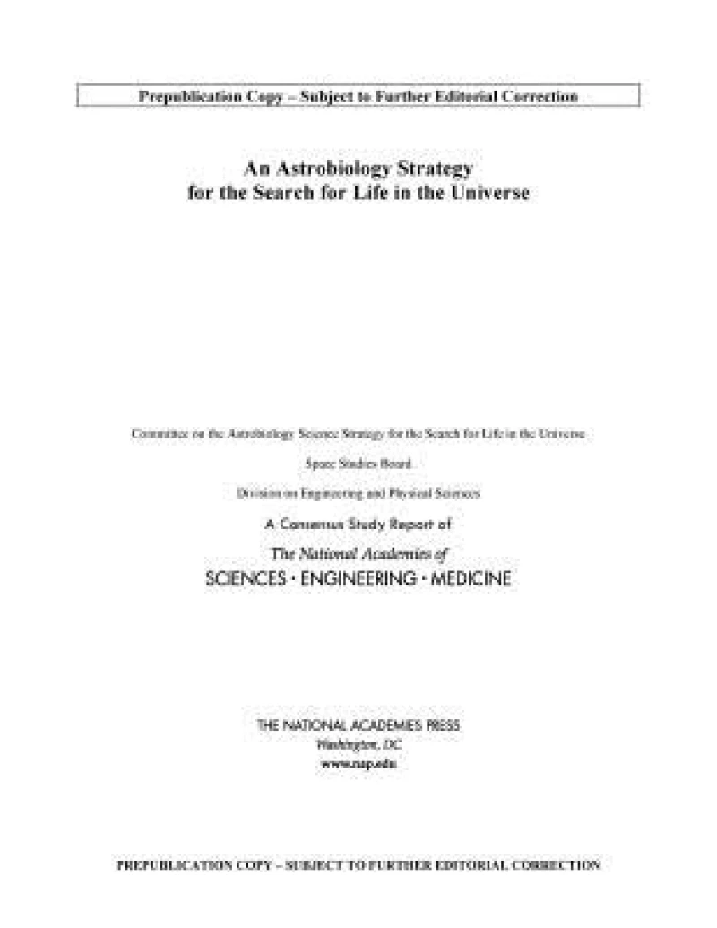 An Astrobiology Strategy for the Search for Life in the Universe