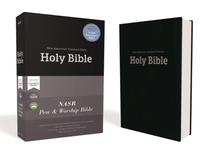 NASB, Church Bible (Pew Bible), Hardcover, Black, 1995 Text, Comfort Print