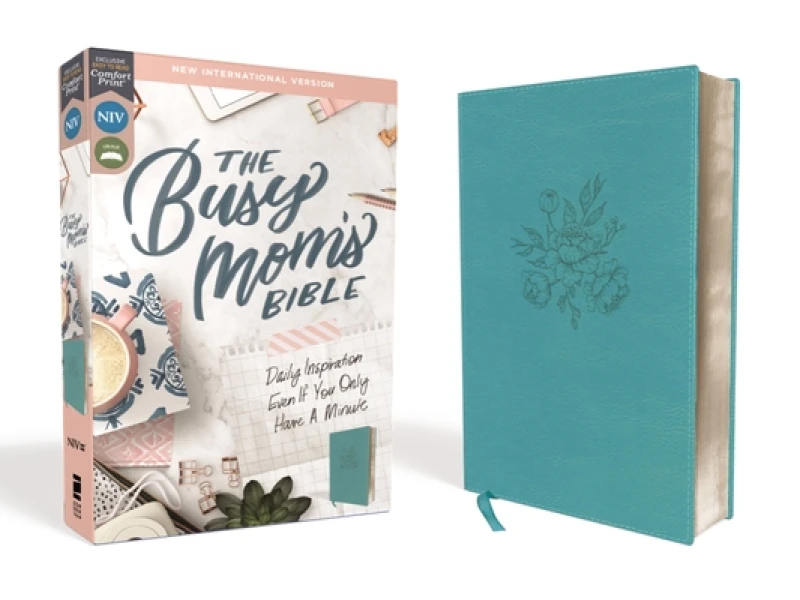 NIV, The Busy Mom''s Bible, Leathersoft, Teal, Red Letter, Comfort Print