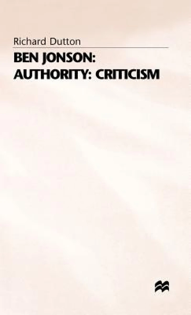 Ben Jonson Authority Criticism