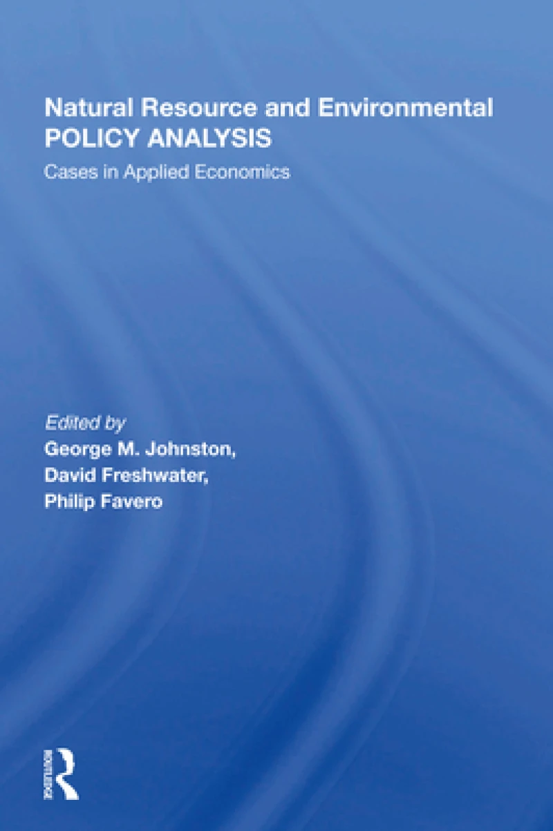 Natural Resource And Environmental Policy Analysis