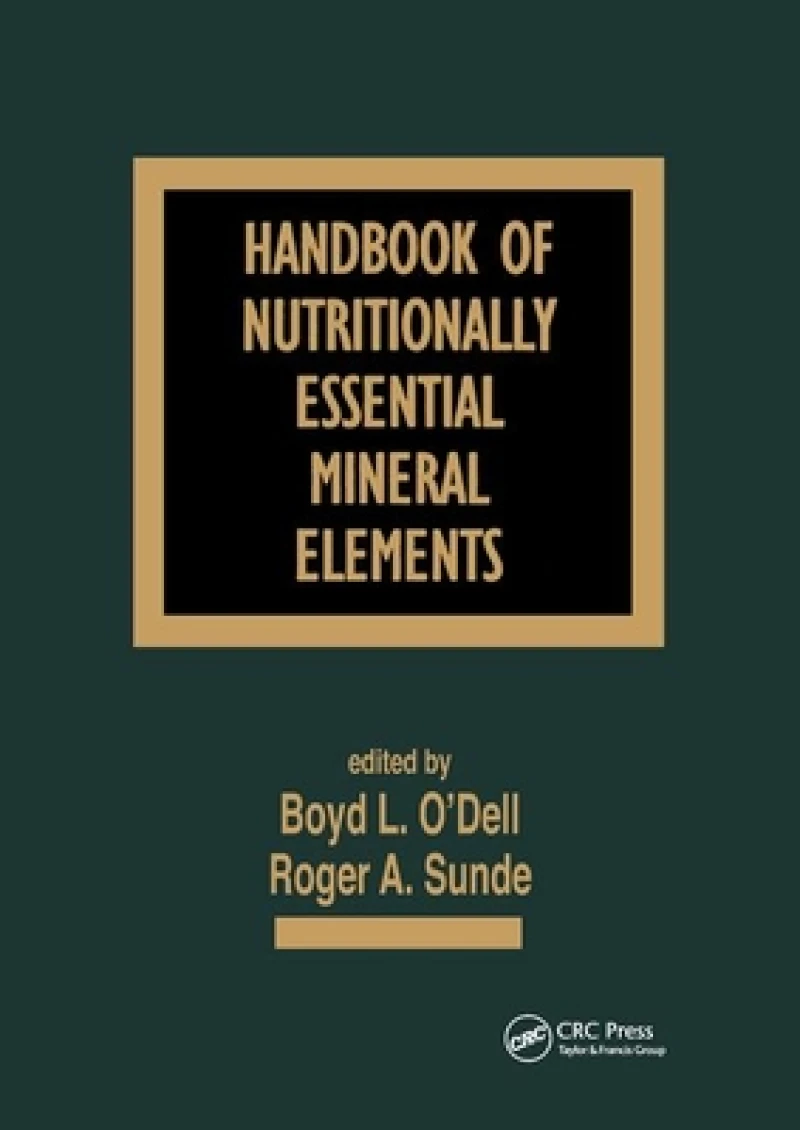 Handbook of Nutritionally Essential Mineral Elements
