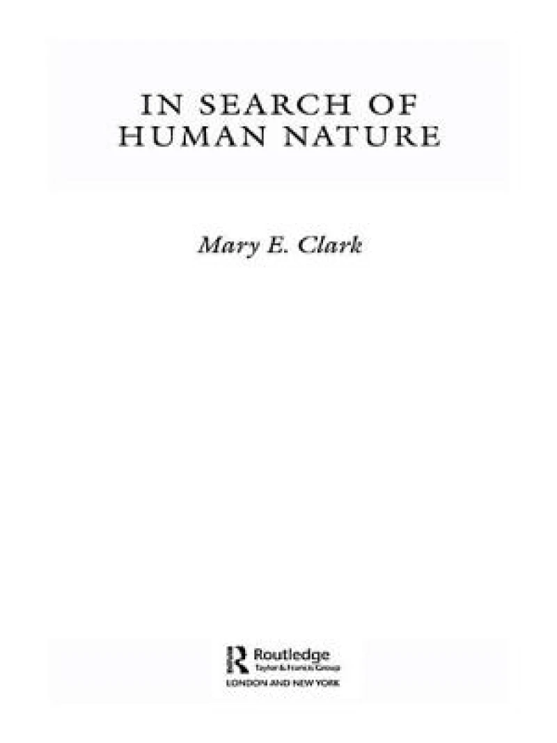 In Search of Human Nature