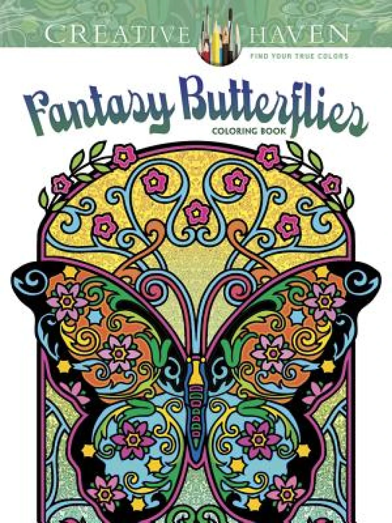 Creative Haven Fantasy Butterflies Coloring Book
