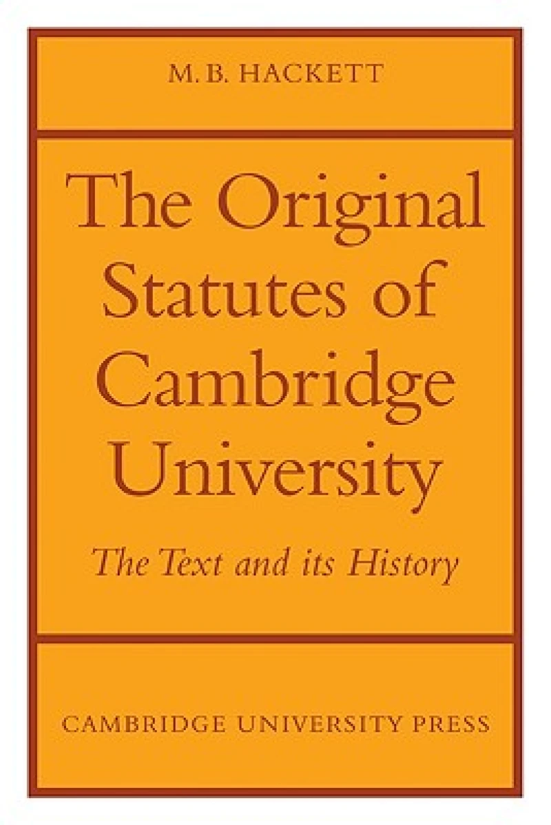 The Orignal Statutes of Cambridge University