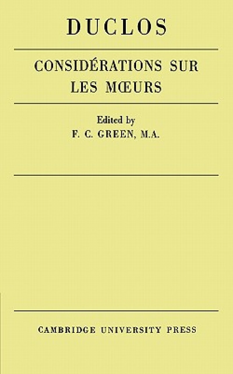 Considerations sur les Murs de ce Siecle