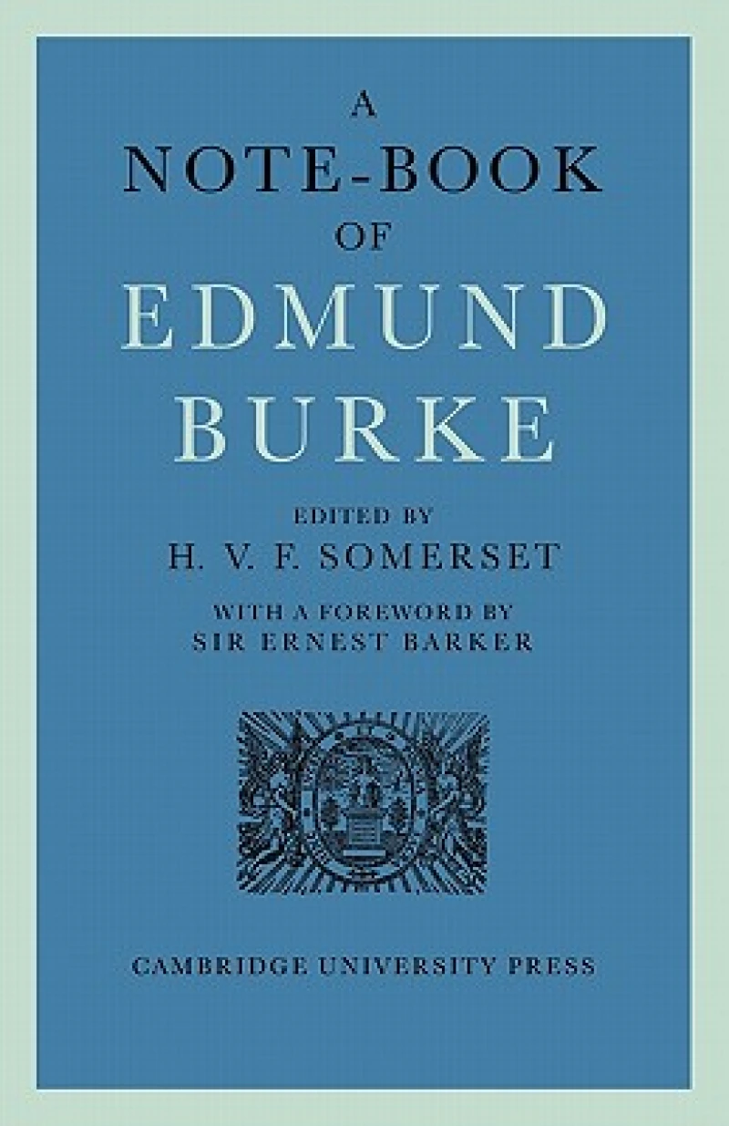 A Note-Book of Edmund Burke