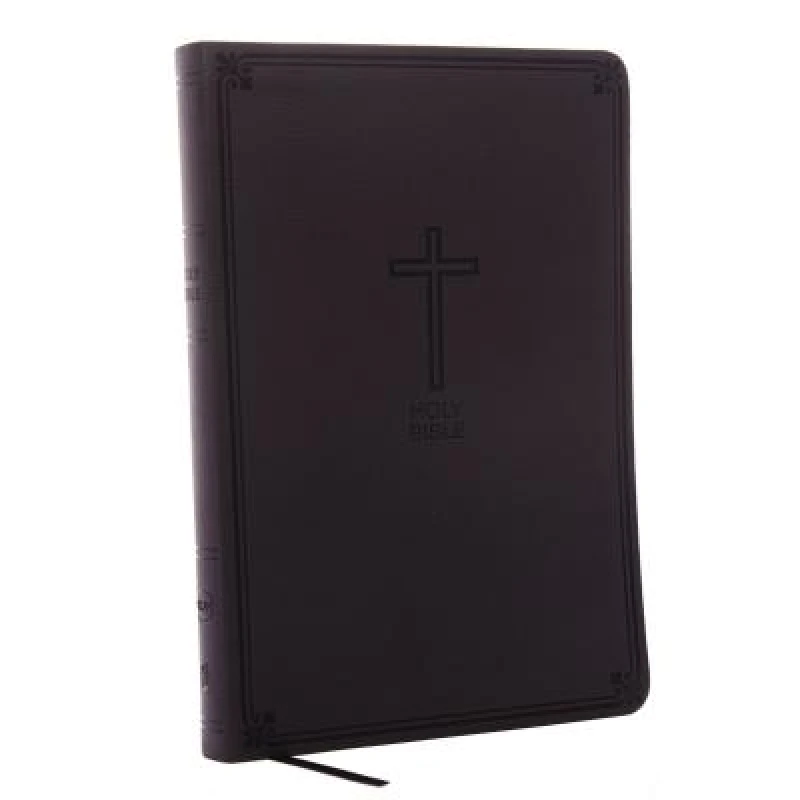 NKJV, Value Thinline Bible, Large Print, Charcoal Leathersoft, Red Letter, Comfort Print