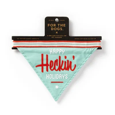 Happy Heckin' Holidays Dog Bandana