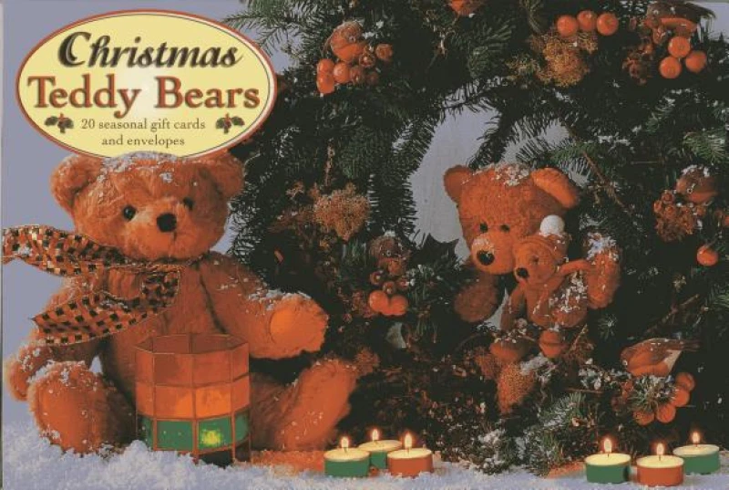 Card Box of 20 Notecards and Envelopes: Christmas Teddy Bears