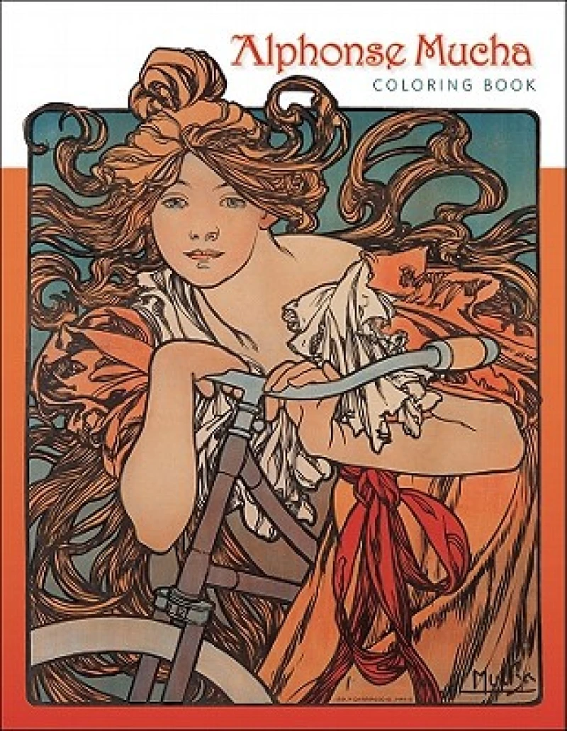 Alphonse Mucha Colouring Book