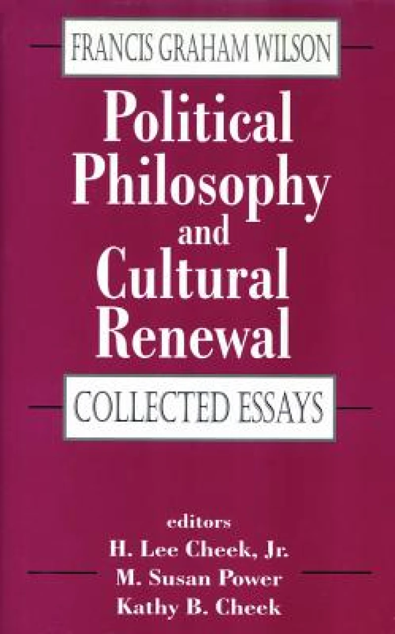 Political Philosophy and Cultural Renewal