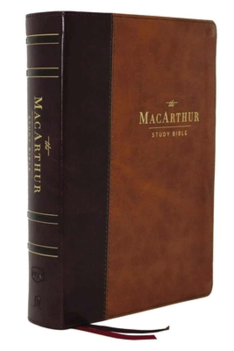 NKJV, MacArthur Study Bible, Brown Leathersoft, Comfort Print