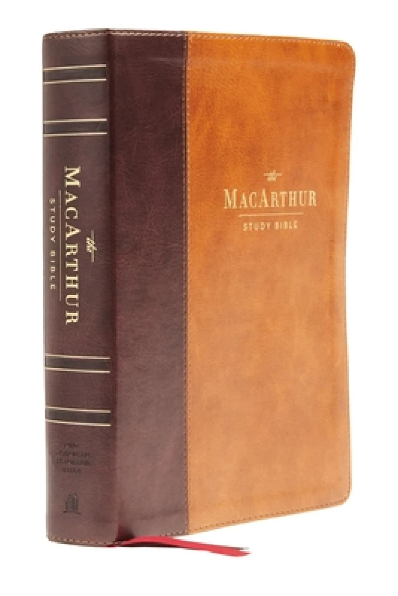 NASB, MacArthur Study Bible, Brown Leathersoft, Thumb Indexed, 1995 Text, Comfort Print
