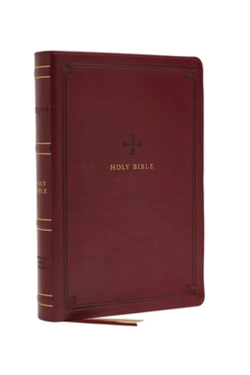 NRSV Large Print Standard Catholic Bible, Red Leathersoft (Comfort Print, Holy Bible, Complete Catholic Bible, NRSV CE)