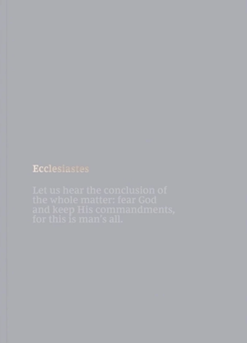 NKJV Bible Journal - Ecclesiastes, Paperback, Comfort Print