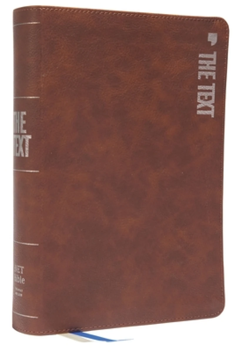 The TEXT Bible: Uncover the message between God, humanity, and you (NET, Brown Leathersoft, Comfort Print)