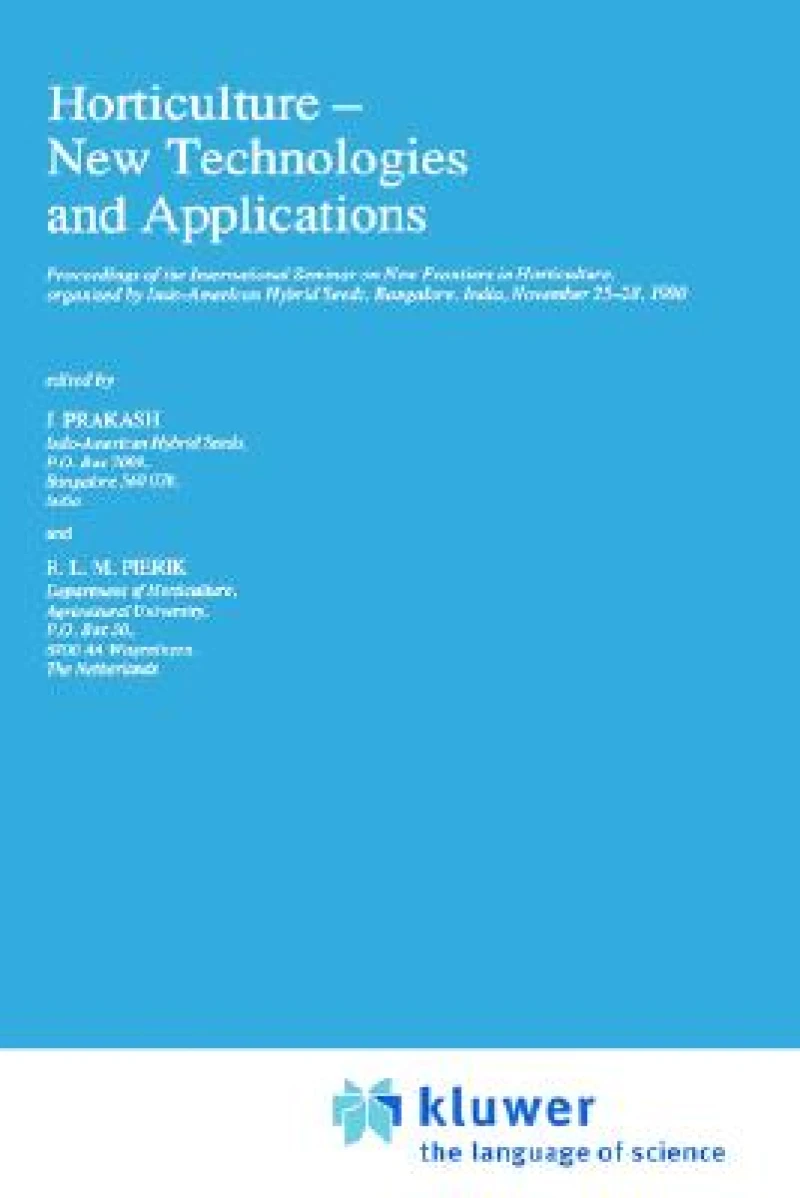 Horticulture - New Technologies and Applications