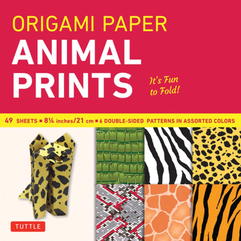 Origami Paper - Animal Prints - 8 1/4" - 49 Sheets