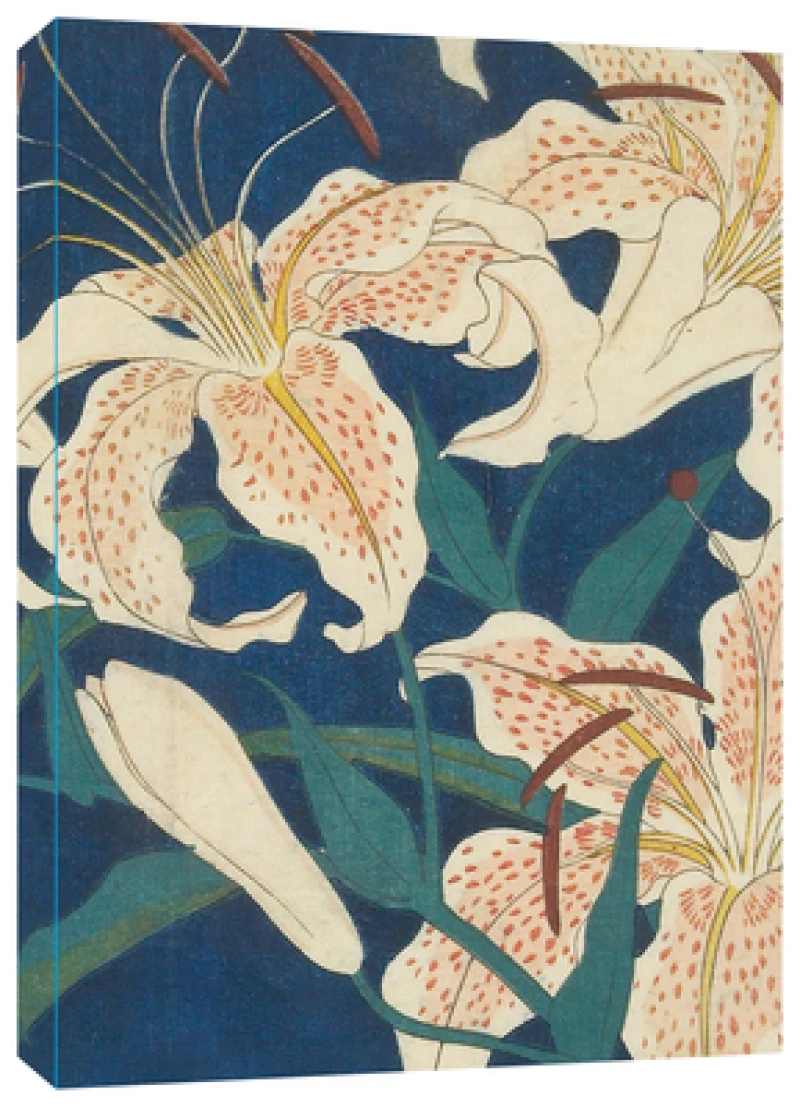 Hiroshige Spotted Lilies Dotted Paperback Journal