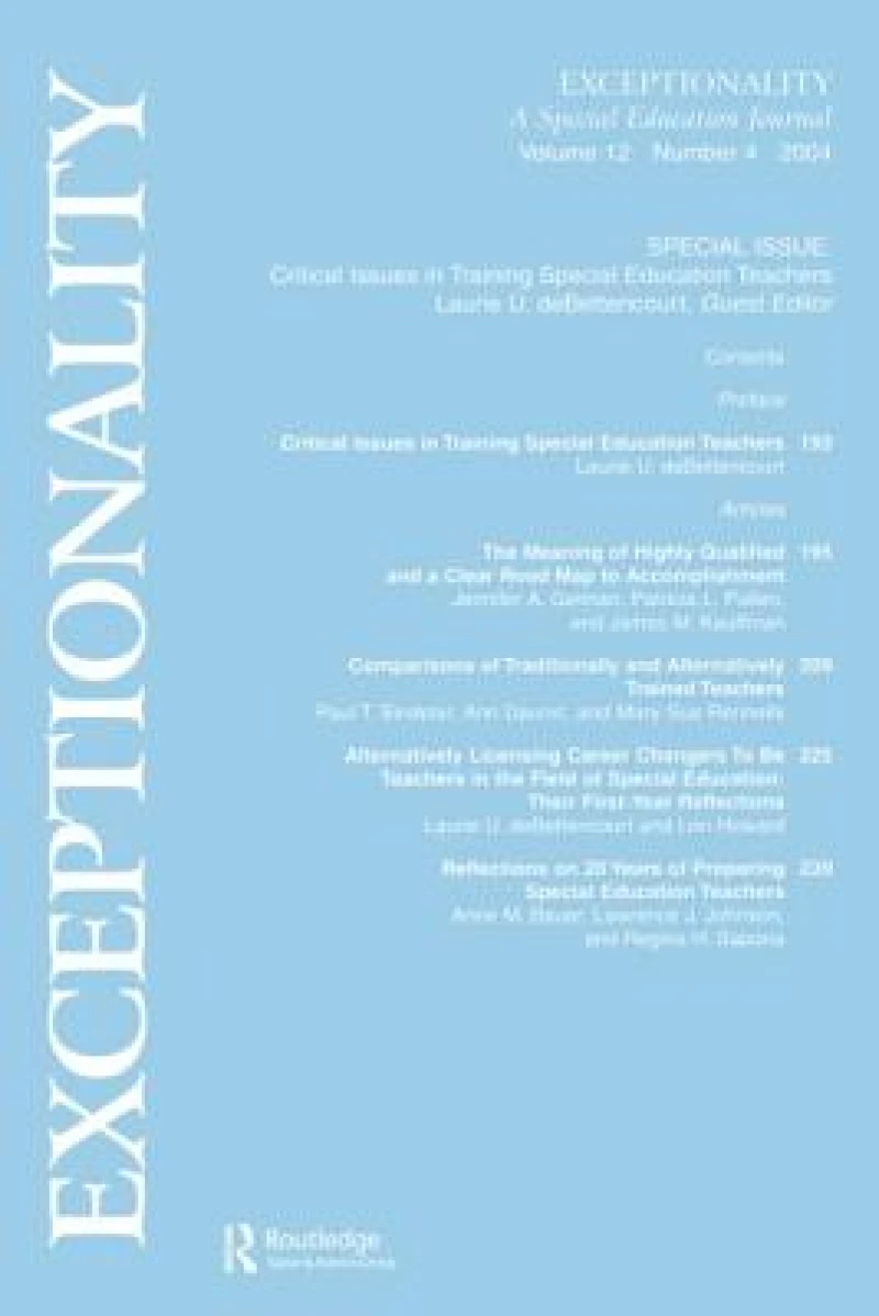 Critical Issues in Training Special Education Teachers