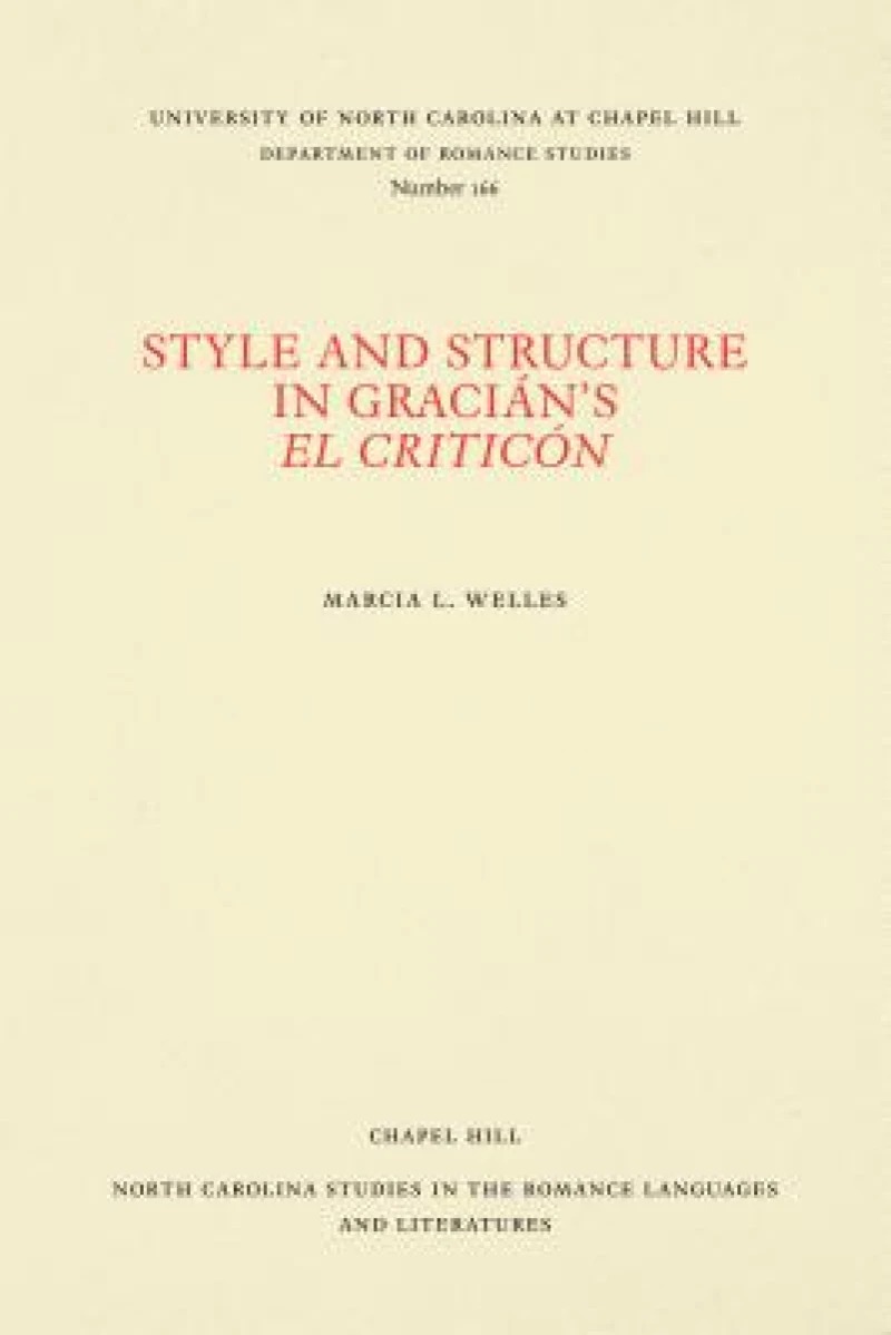 Style and Structure in Gracian's El Criticon
