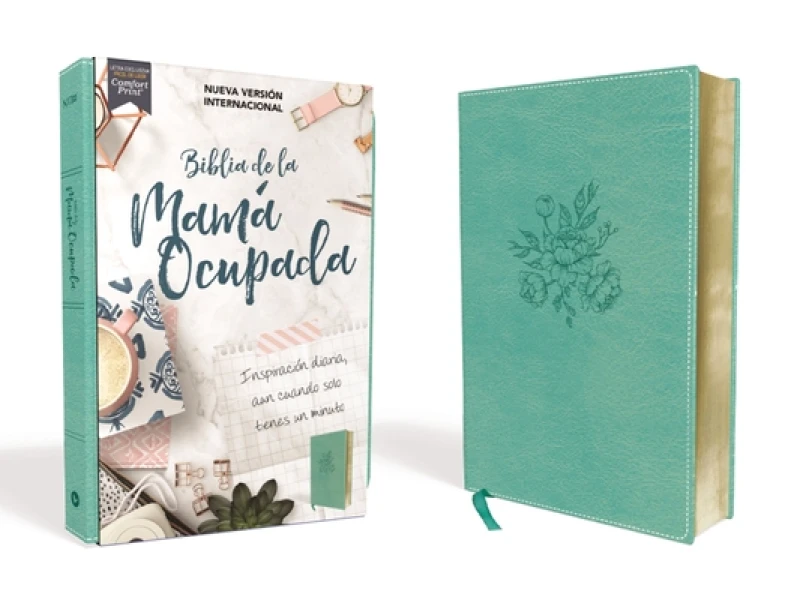 NVI, Biblia de la Mamá Ocupada, Leathersoft, Turquesa, Palabras de Jesús en Rojo, Comfort Print