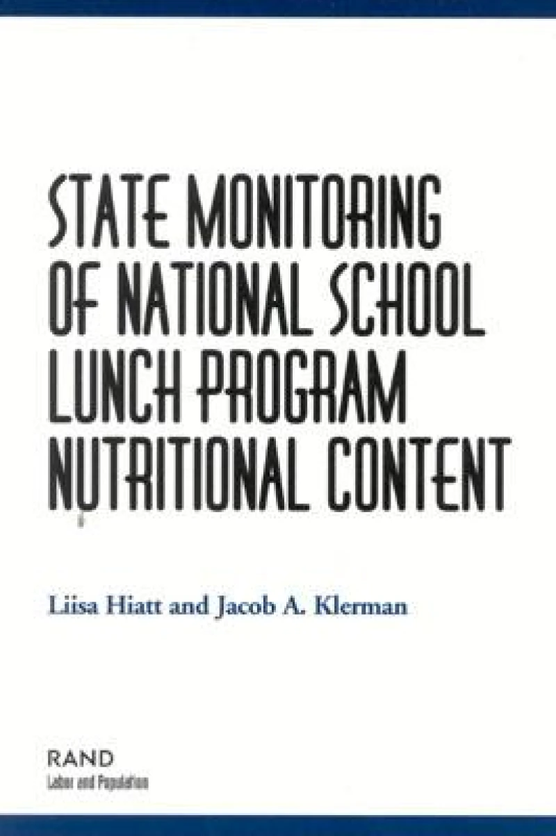 State Monitoring of National School Lunch Program Nutritional Content