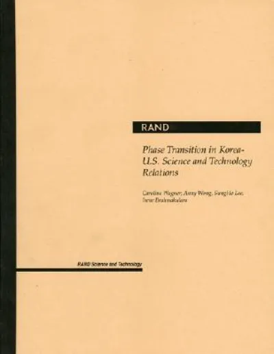 Phase Transition in Korea-U.S. Science and Technology Relations