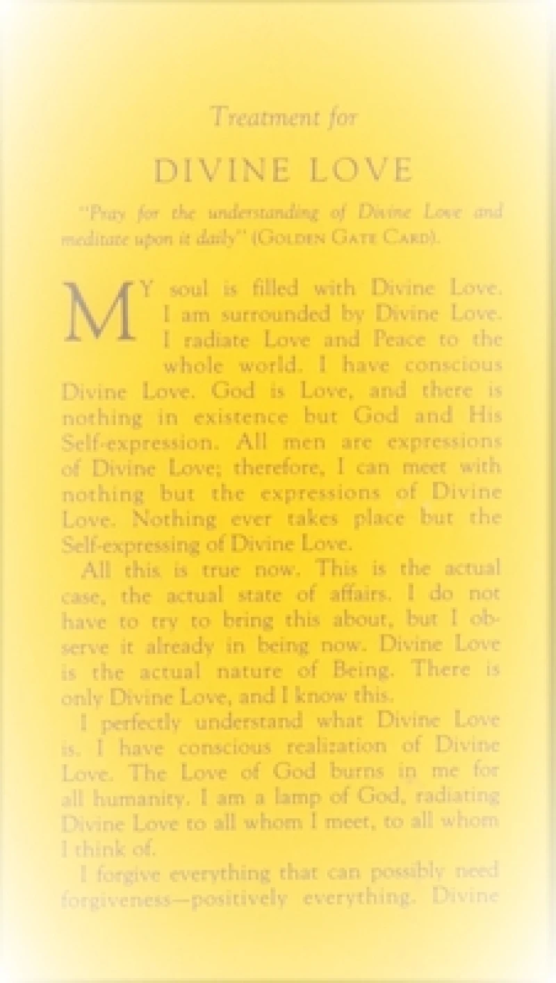 Treatment for Divine Love