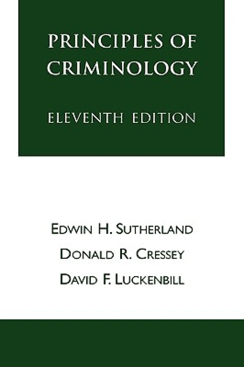 Principles of Criminology
