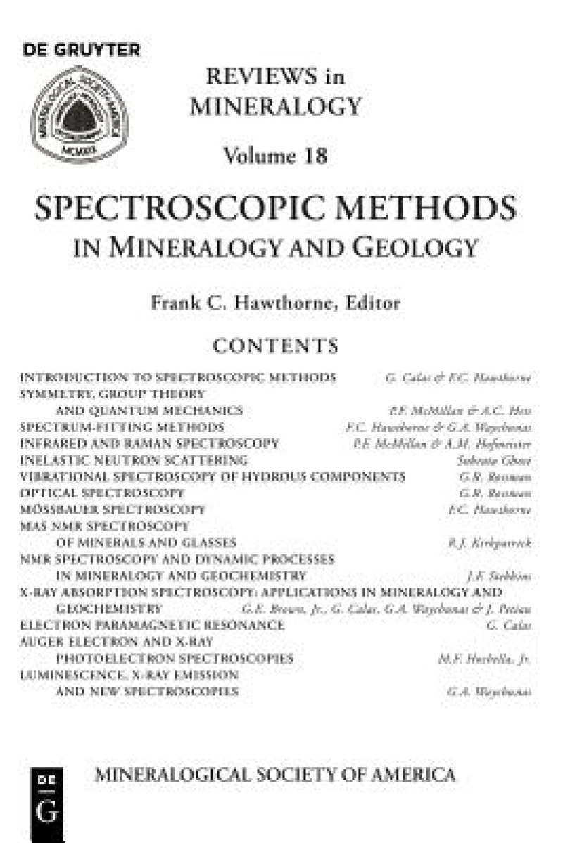 Spectroscopic Methods in Mineralogy and Geology