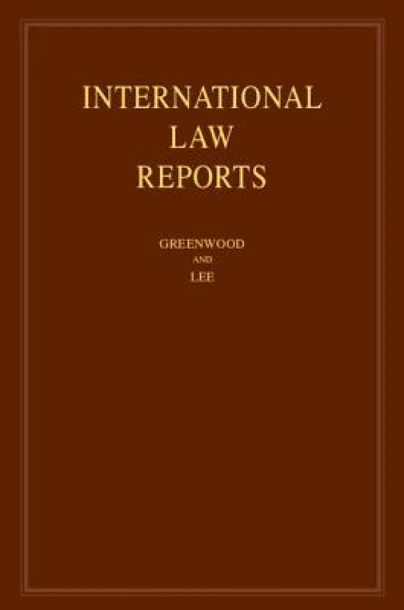 International Law Reports: Volume 180
