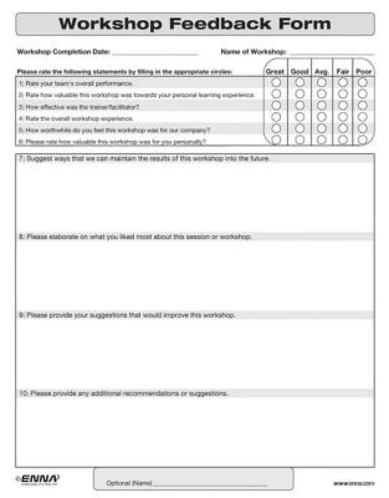 Workshop Feedback Form