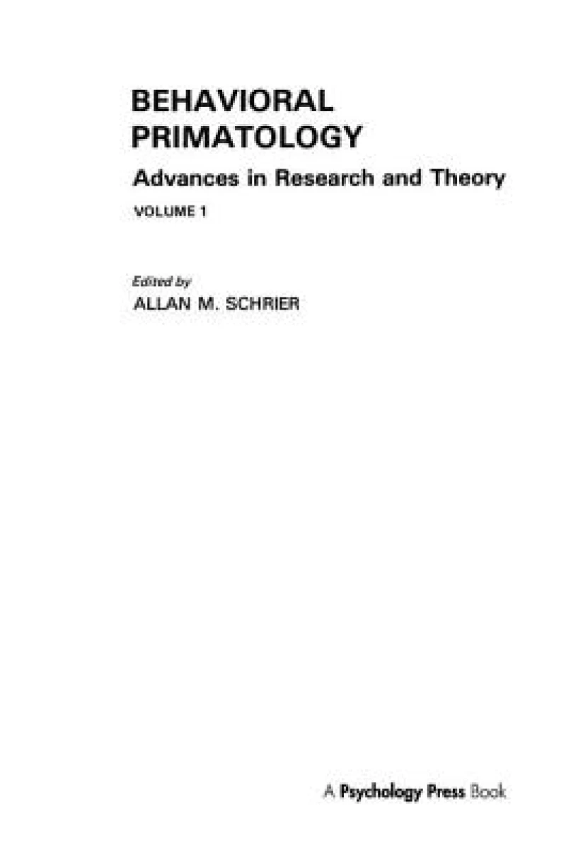 Behavioral Primatology