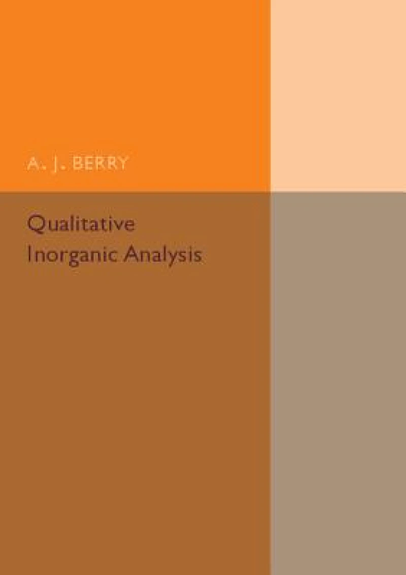 Qualitative Inorganic Analysis