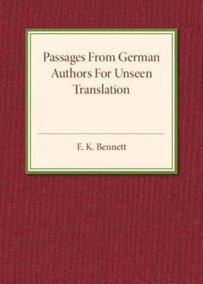Passages from German Authors for Unseen Translation