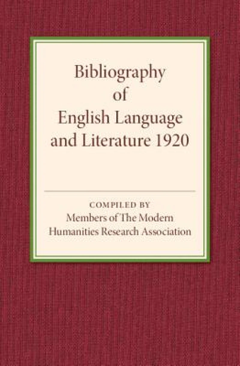 Bibliography of English Language and Literature 1920