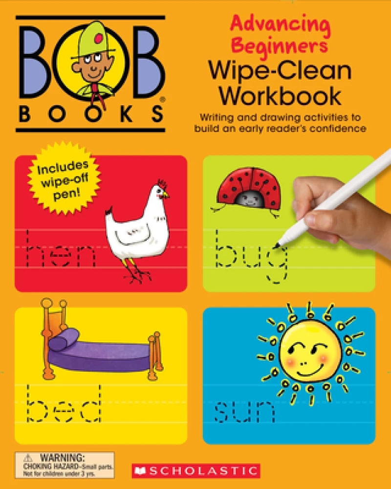 Bob Books - Wipe-Clean Workbook: Advancing Beginners | Phonics, Ages 4 and up, Kindergarten (Stage 2: Emerging Reader)