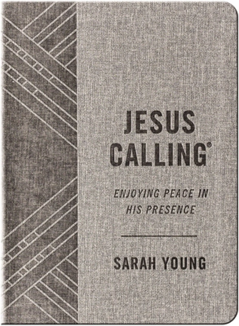 Jesus Calling, Textured Gray Leathersoft, with Full Scriptures