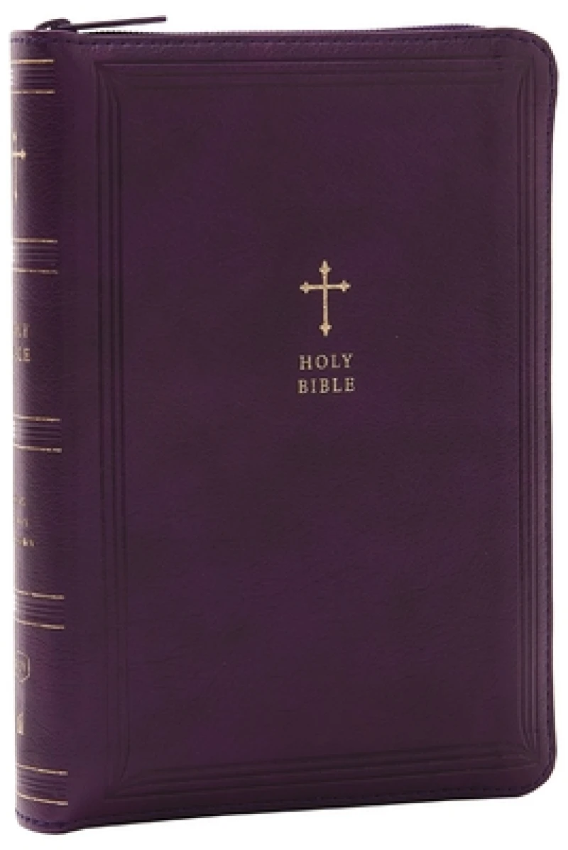 KJV Holy Bible: Compact with 43,000 Cross References, Purple Leathersoft with zipper, Red Letter, Comfort Print: King James Version