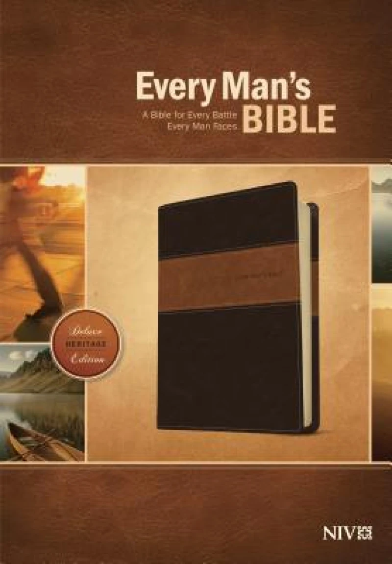 Every Man''s Bible NIV, Deluxe Heritage Edition, TuTone (LeatherLike, Brown/Tan)