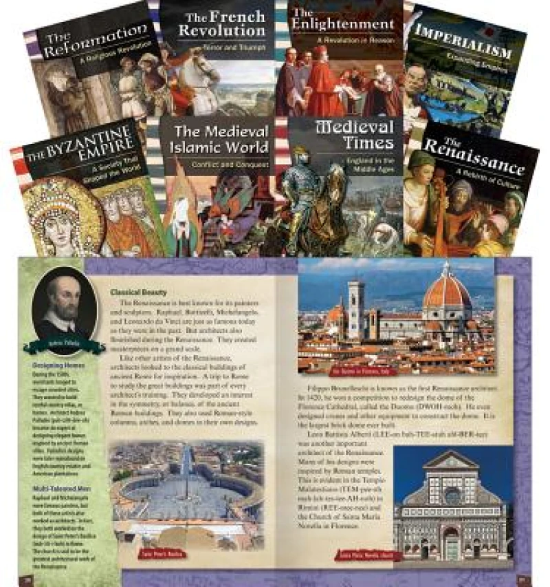 World History Eras and Events 8-Book Set, Grades 6-9